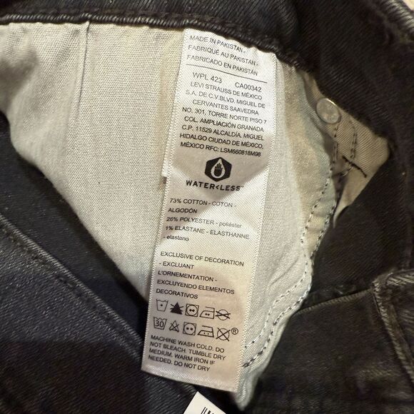 NWT LEVI STRAUSS HIGH-RISE 9" Bermuda SHORTS RELAXED FIT Sz 33x16 - Picture 7 of 16